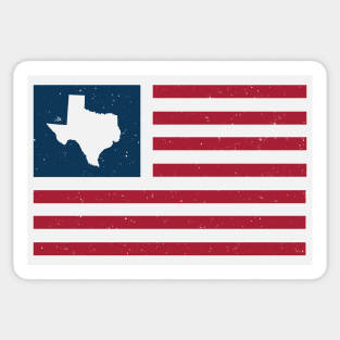 Vintage Texas USA Flag // Retro American Flag Stars and Stripes Sticker